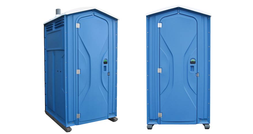 Long-term porta potty units on site in Cortland, New York State